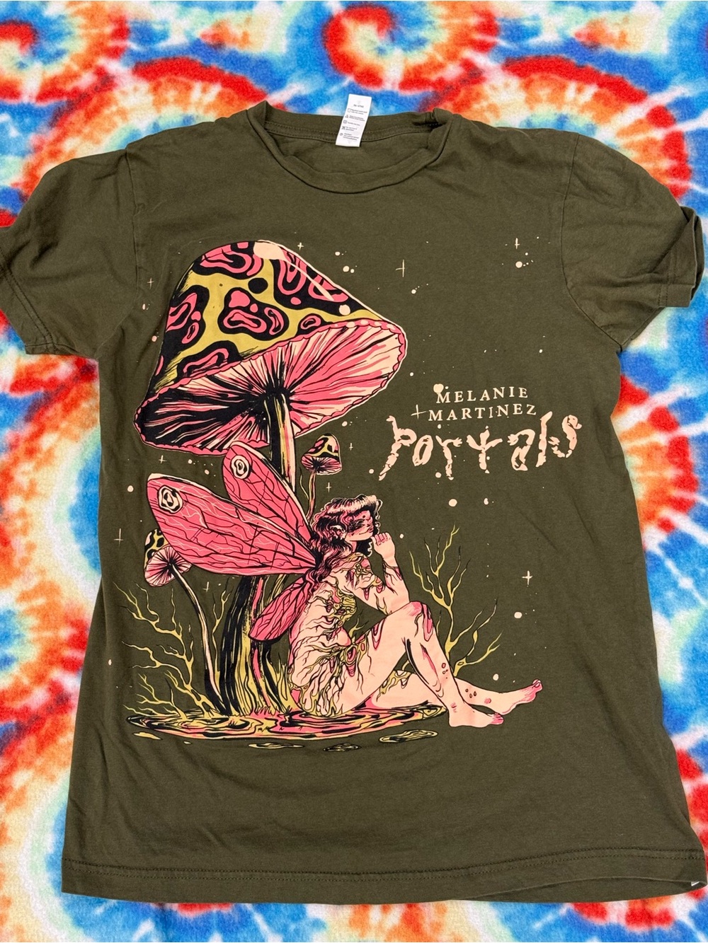 Melanie Martinez Portals' Olive Green Graphic T-Shirt